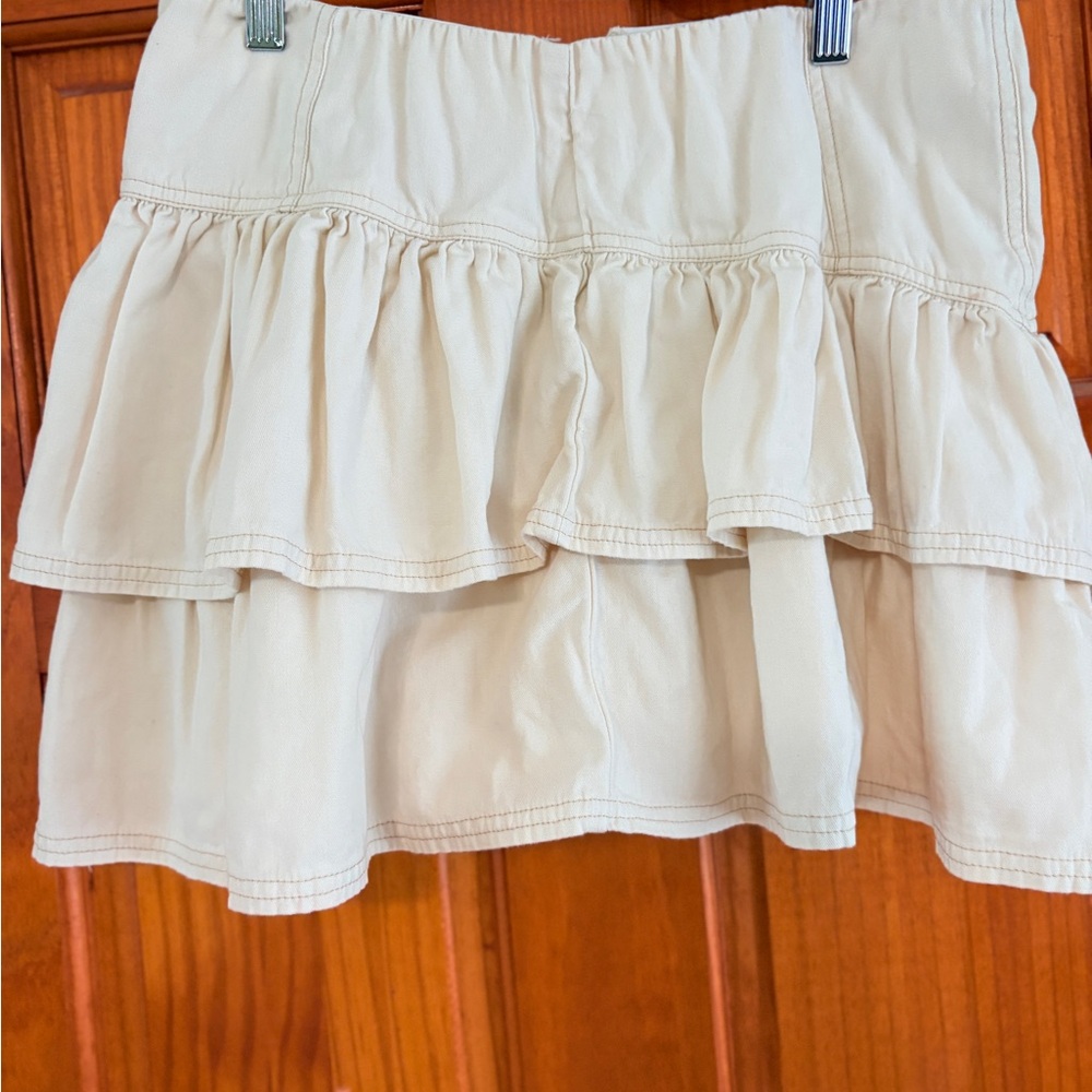 American Eagle Outfitters Beige Mini Skirt